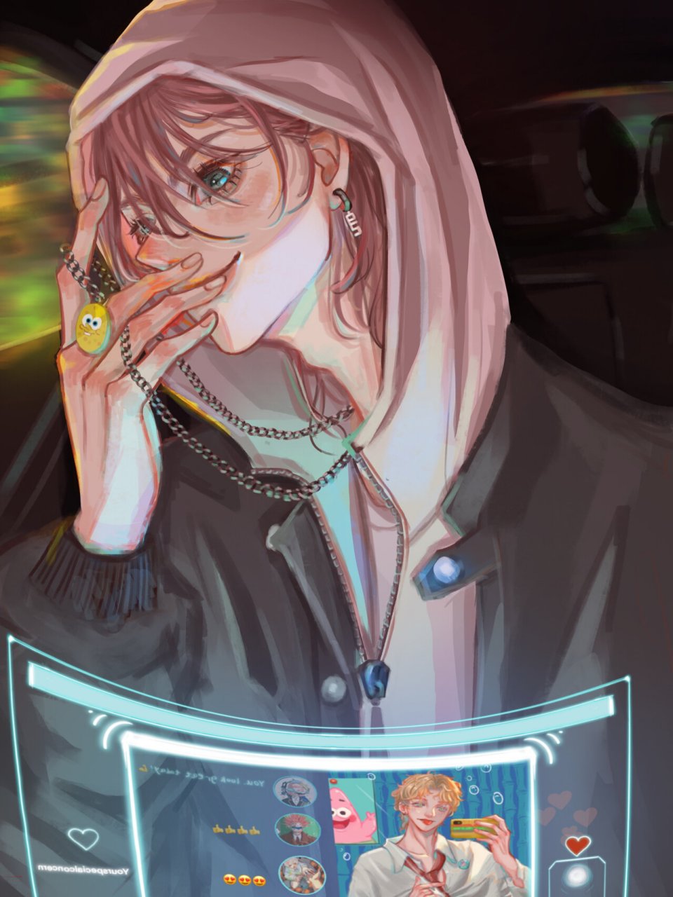 海绵宝宝与派大星拟人 章鱼哥画完了呜呜呜再一次知道自己的不足