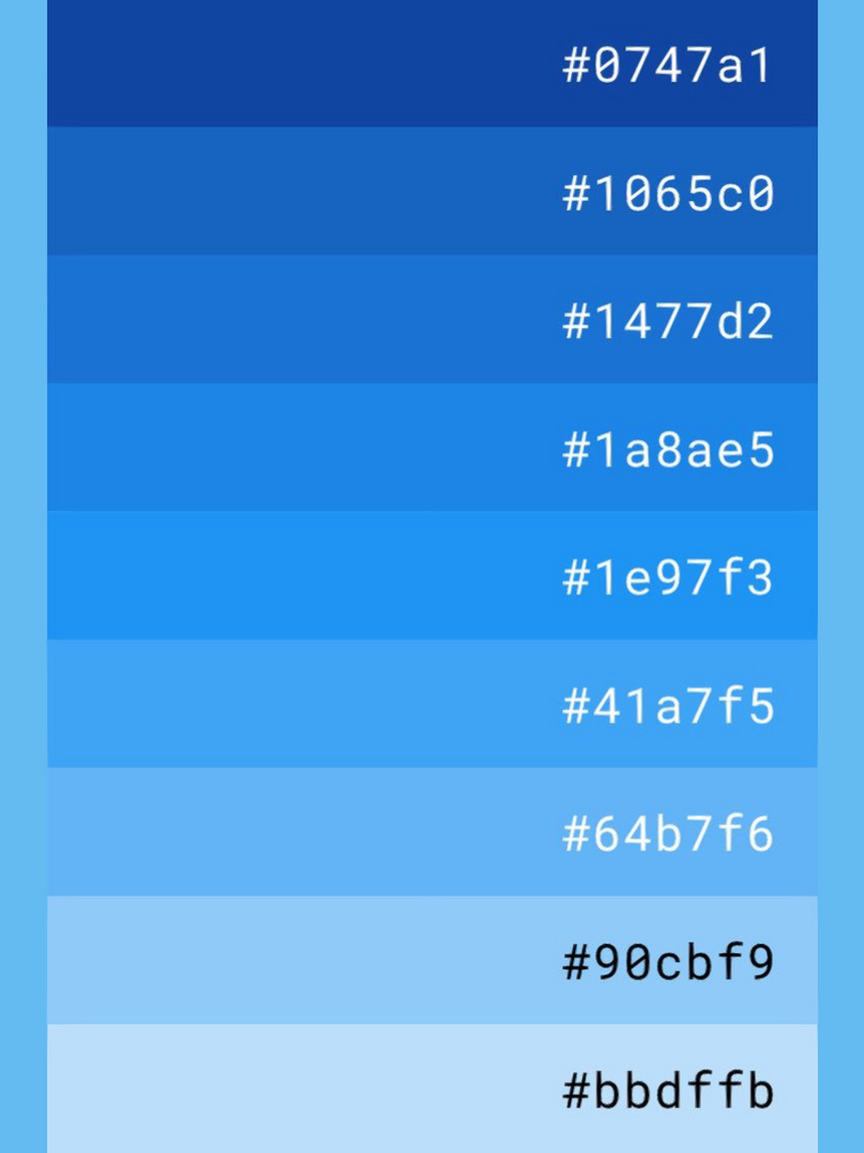 高级蓝色 色块大全 高级蓝色 色块大全