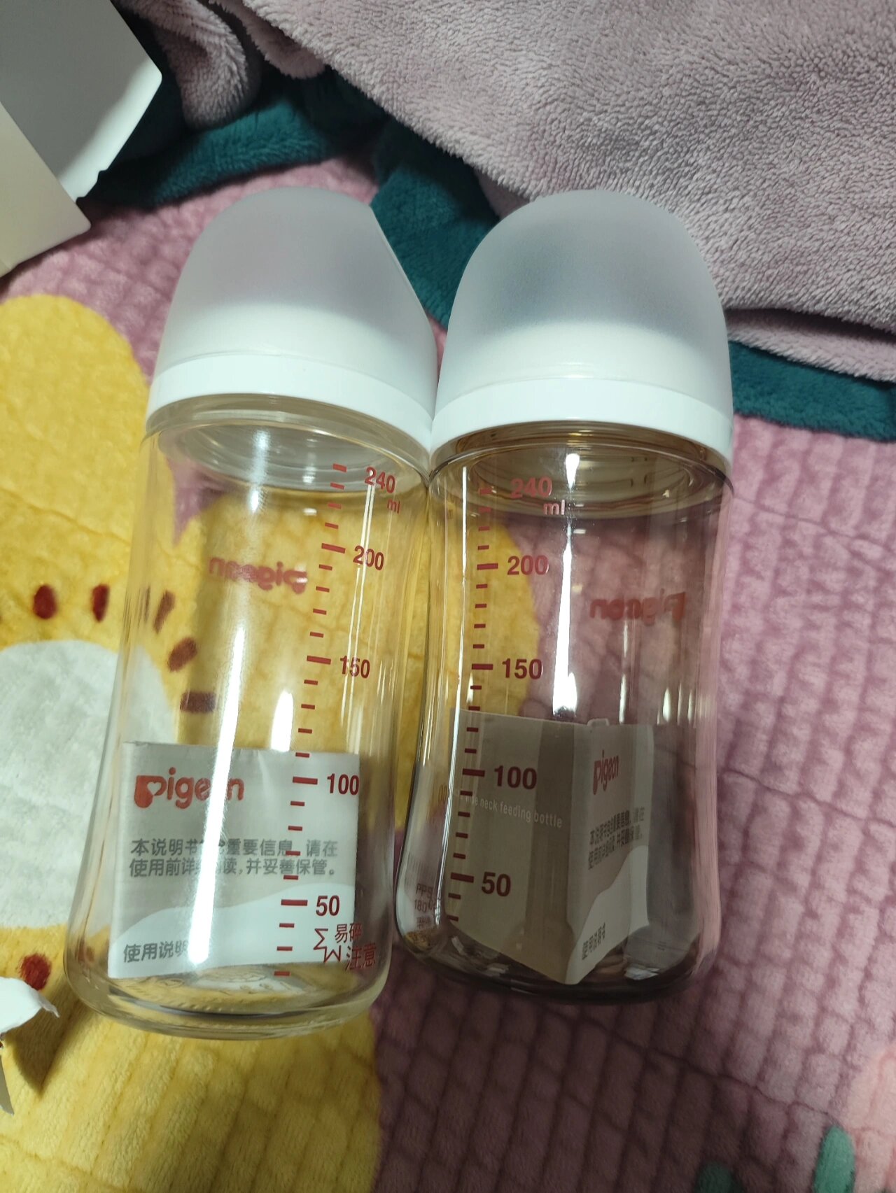 贝亲奶瓶为啥玻璃和ppsu刻度差这么多嗷