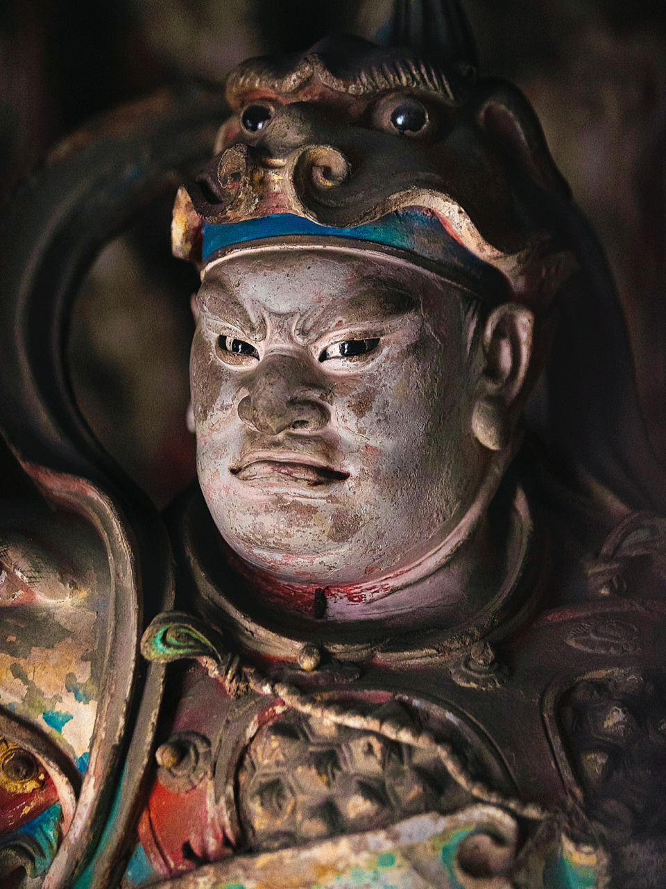 山西平遥三绝其一,双林寺木胎泥塑韦驮菩萨 世间双林入灭,天下唯我