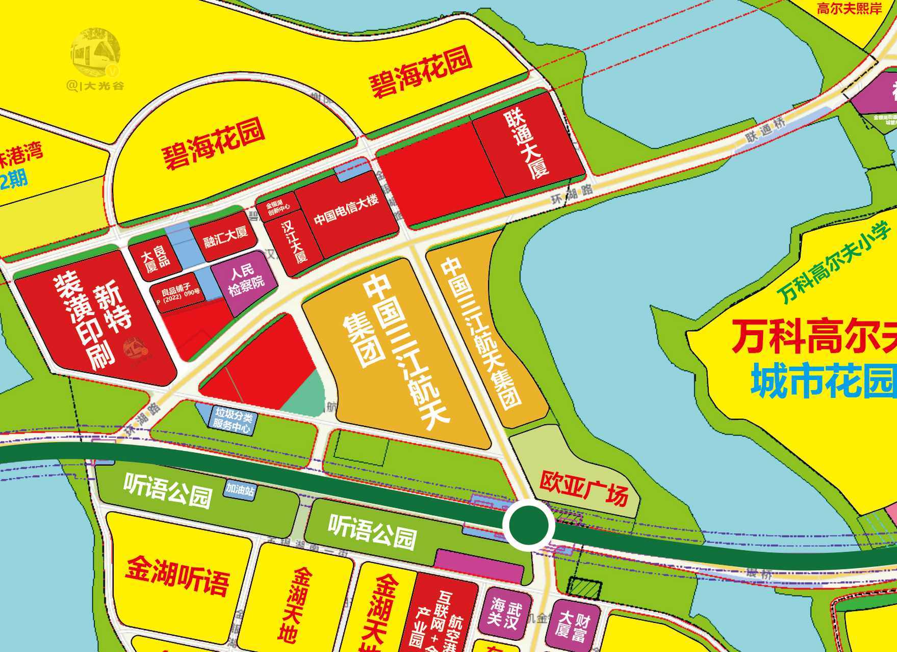 11月21日,东西湖区自然资源和规划局发布了关于金银湖中路以东,联通