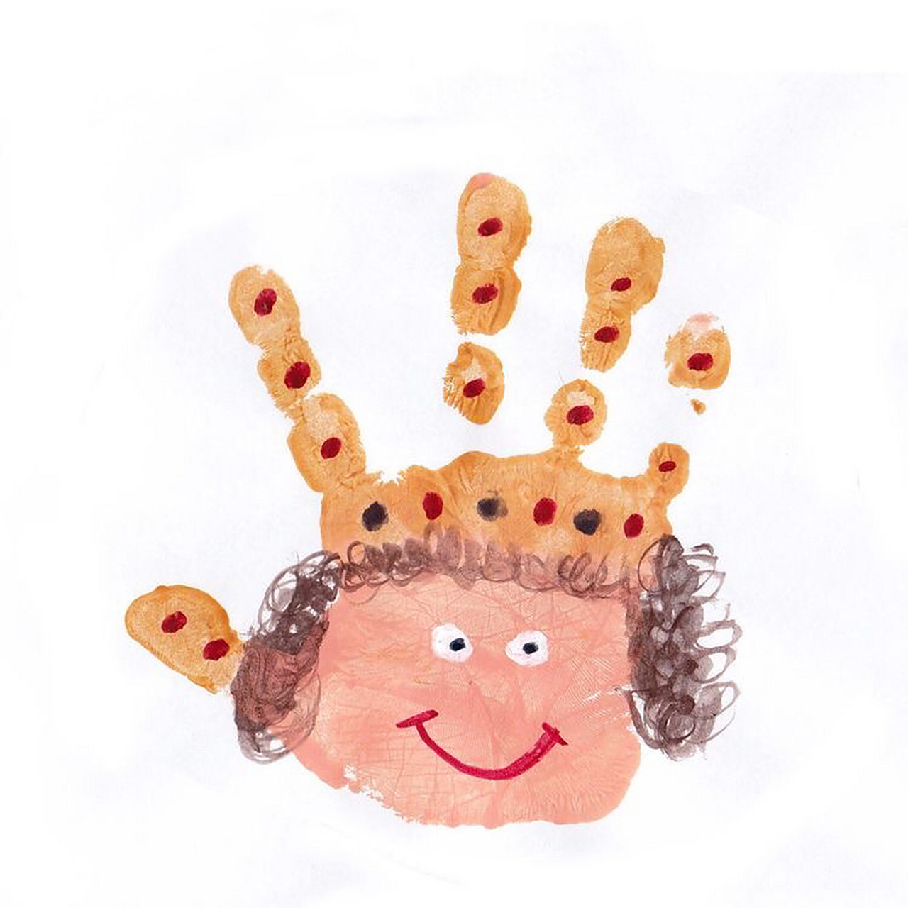 手掌印稍加改变就变成一副画,太有创意了 孩子最喜欢的手印画 #亲子