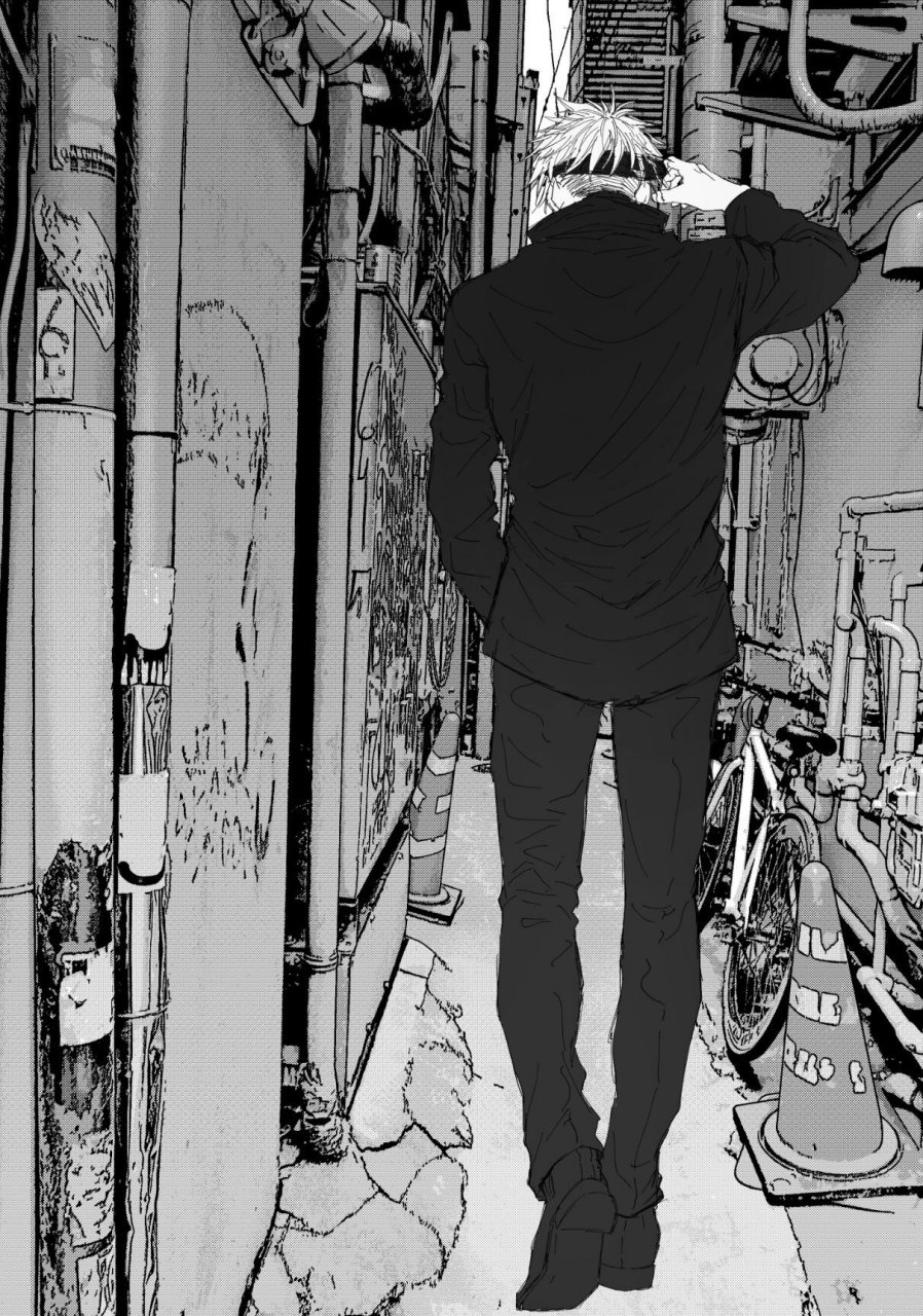 五条悟的背影  	 图片出处来自