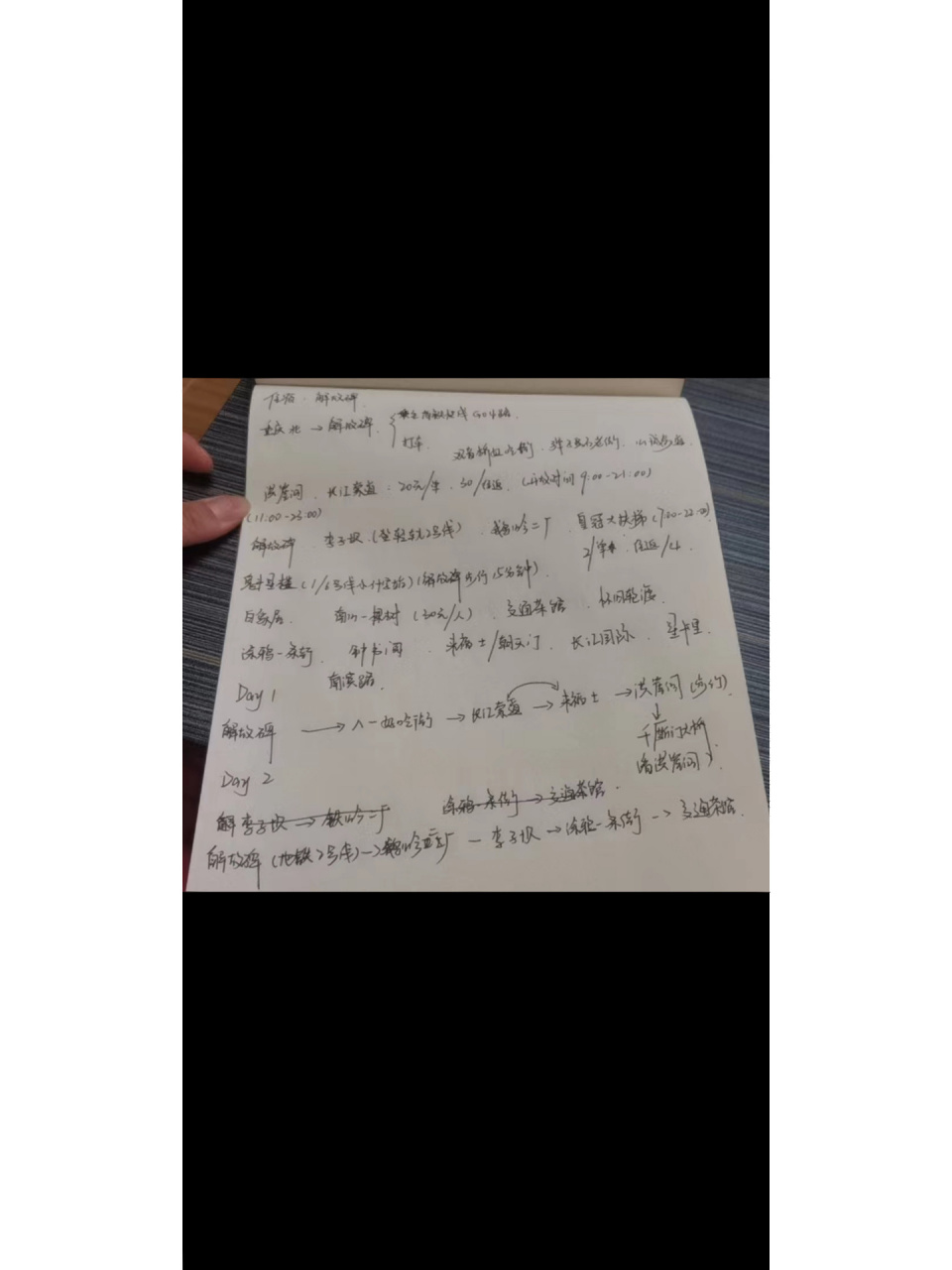 长沙到重庆的旅游攻略 有点看不清哈 我1月8日去的重庆 来回都是76