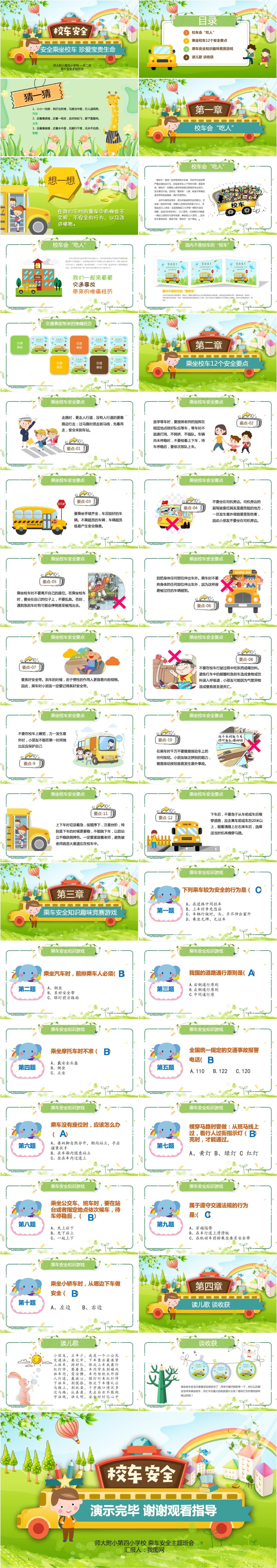 校车安全讲座学校交通安全教育课件ppt