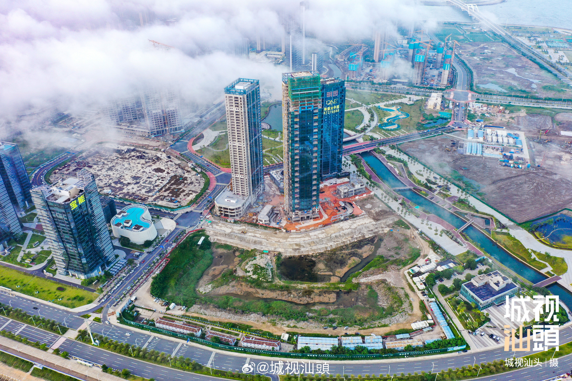 城视汕头# 东海岸新城的一角