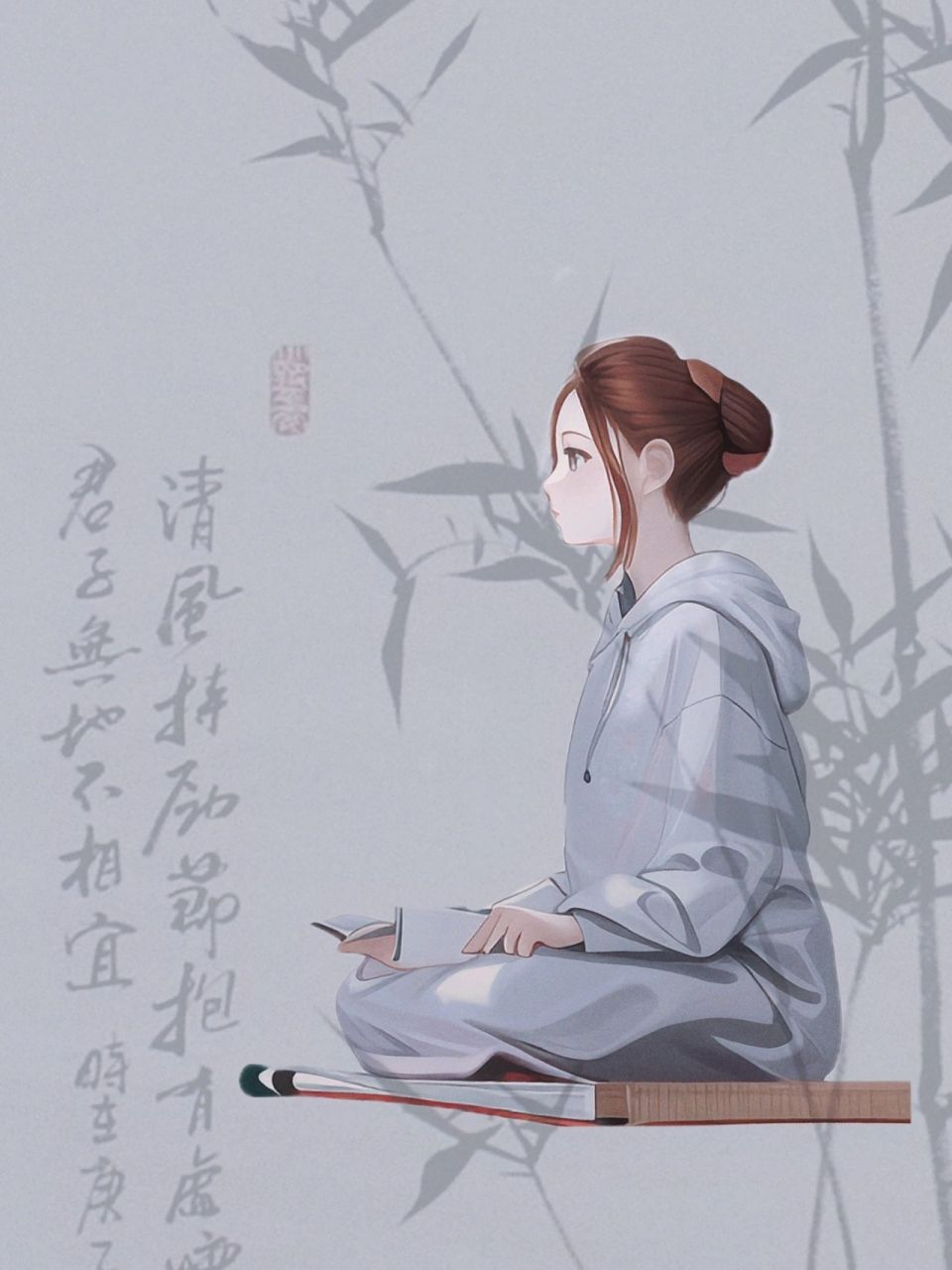 去有风的地方刘亦菲冥想原创壁纸头像 南台静坐一炉香,终日凝然万虑忘