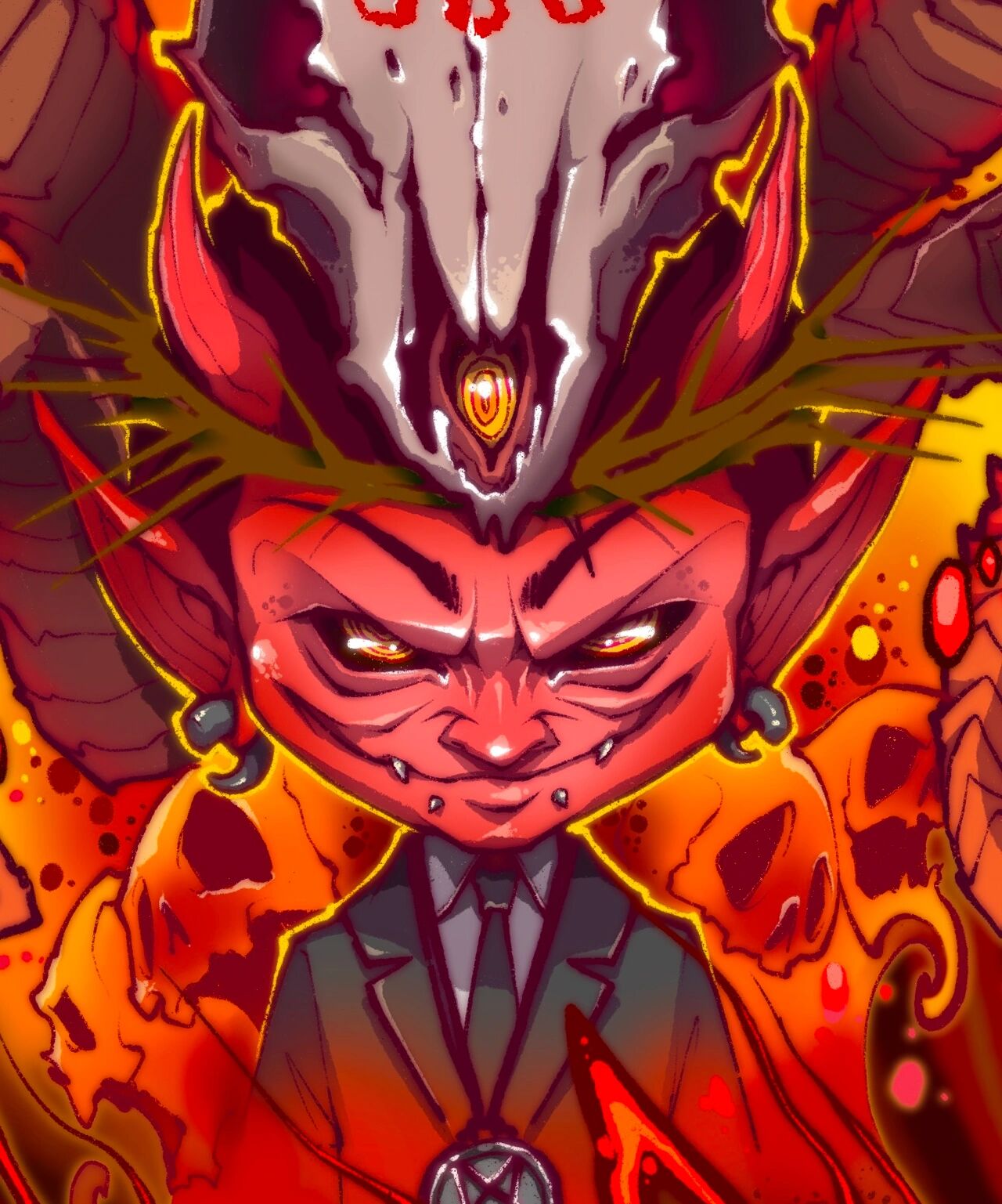 原创插画|原创手稿|撒旦 94撒旦经理94