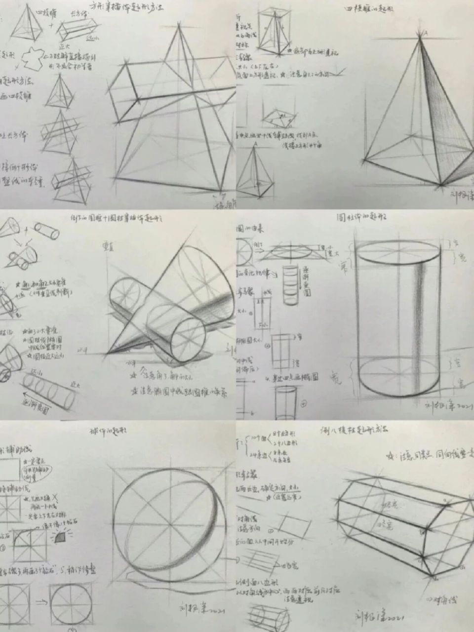 入门级素描干货|超详细几何体分析