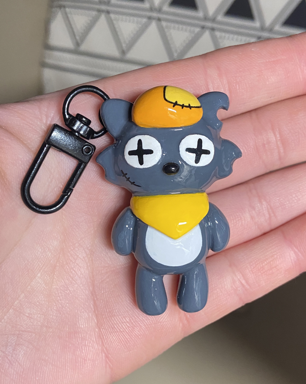 石塑粘土-灰太狼挂件 冒泡