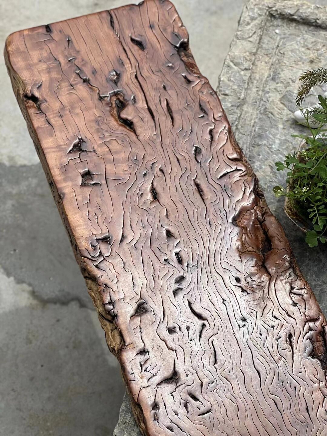 最后一块绝品大尺寸枣木板~双面老包浆纹理