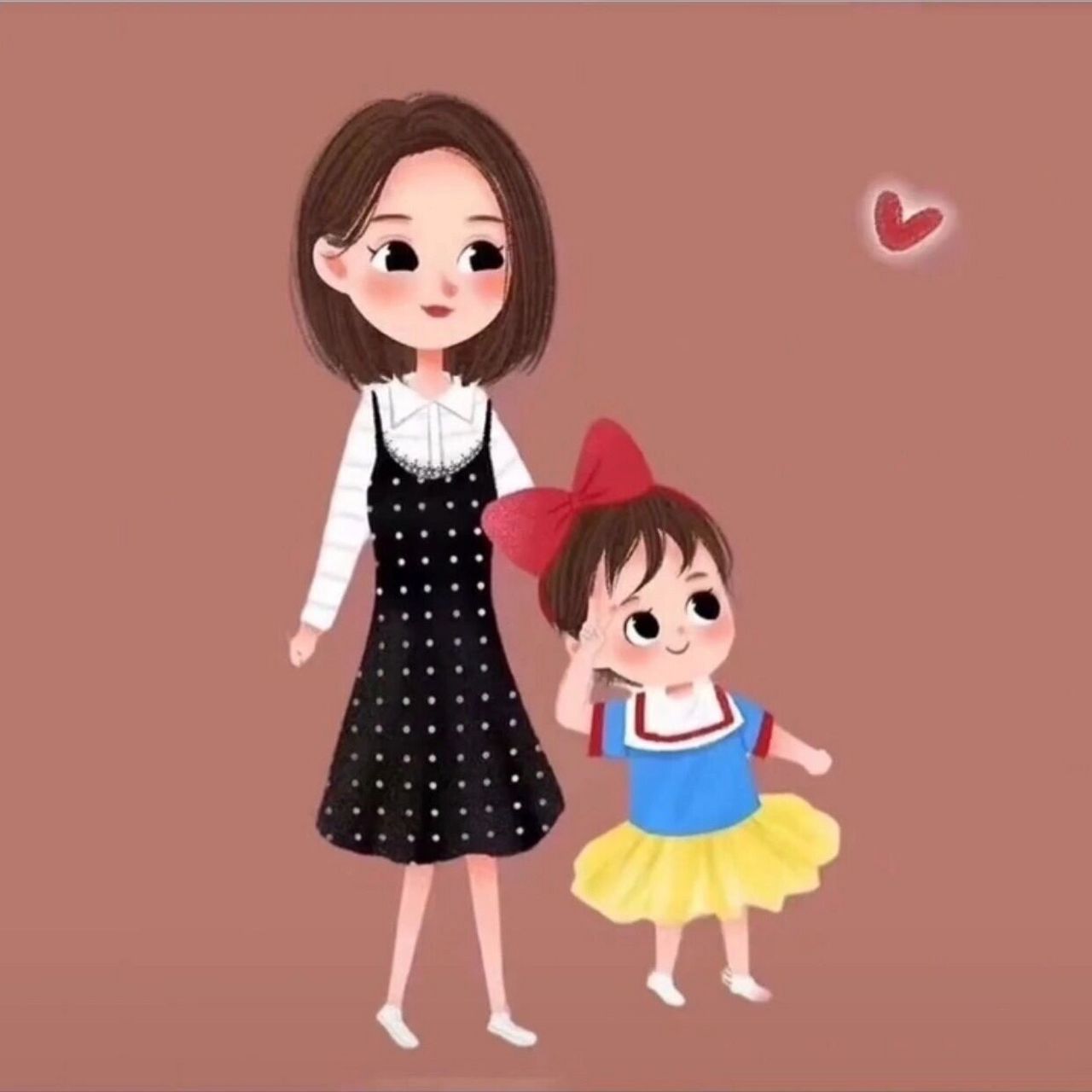 应大家要求,再上一波母女卡通头像