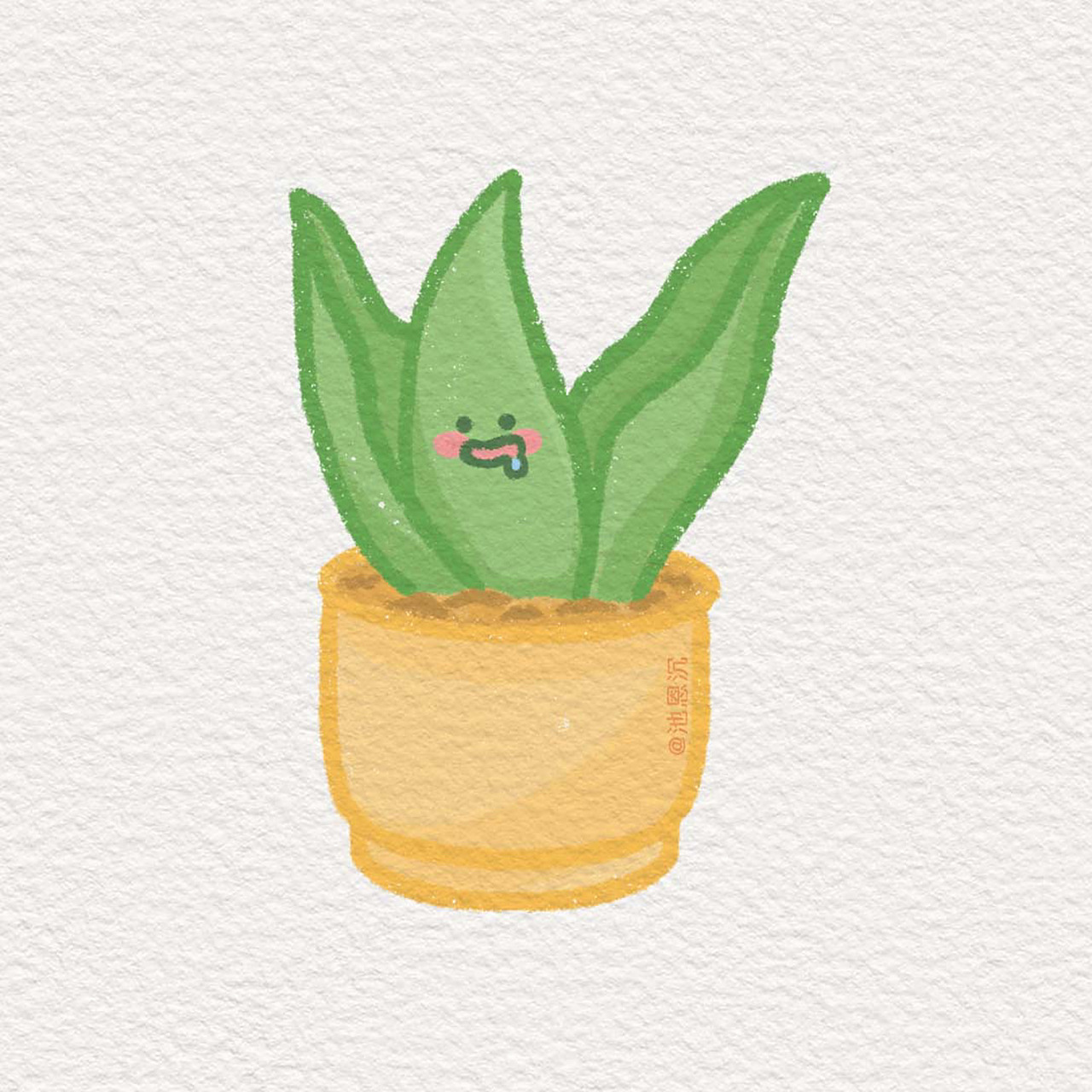 原创可爱简笔画|绿色系小植物91 原创可爱简笔画|绿色系小植物91