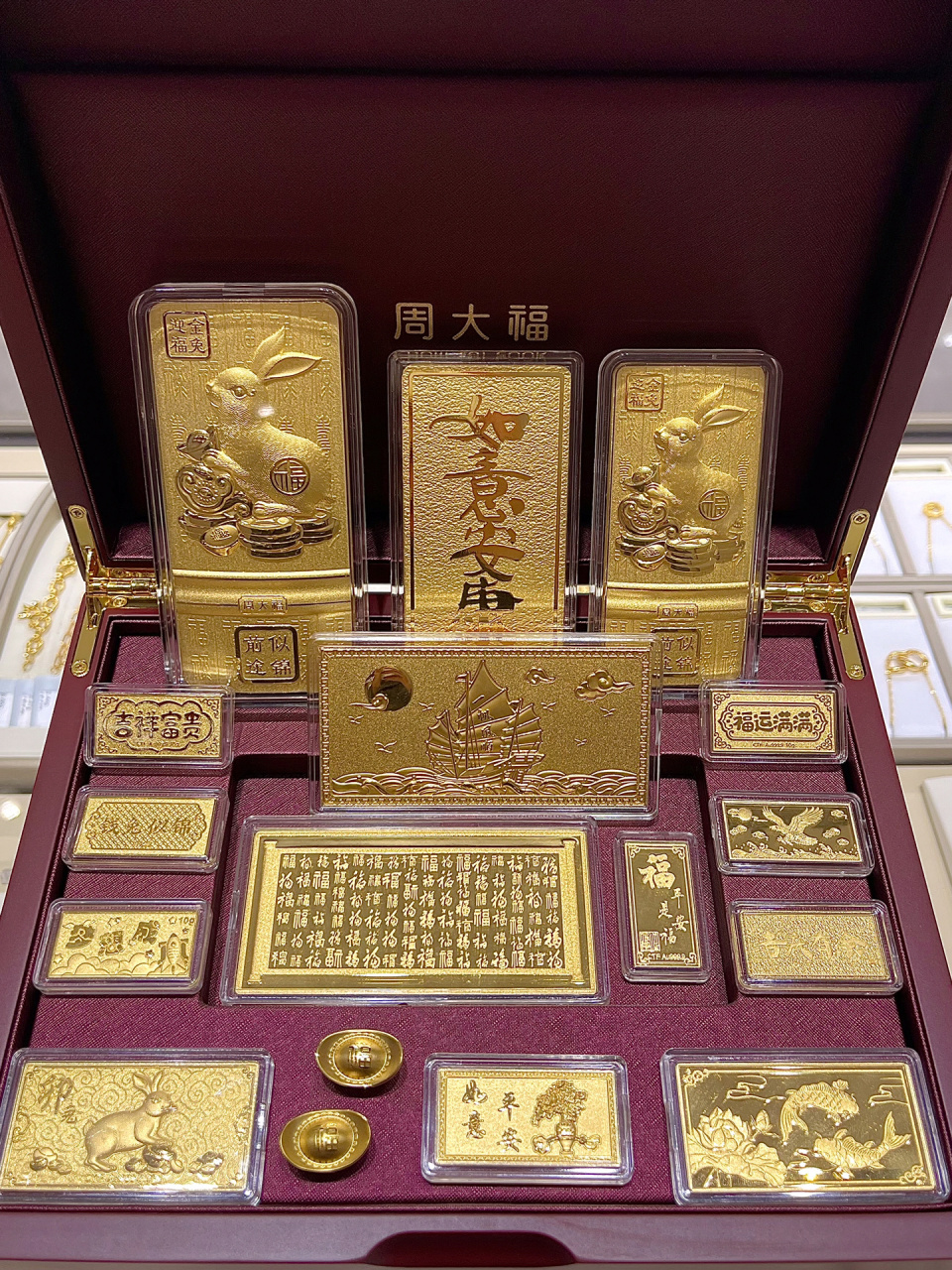 1克400多 周大福投资金条 10克-100克现货.1克400多.无需工费.