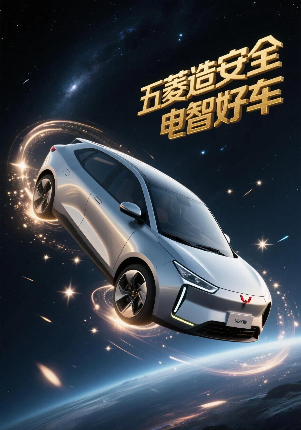 以下是为您生成的主题图片设计方案全面融合五菱汽车安全电智好车