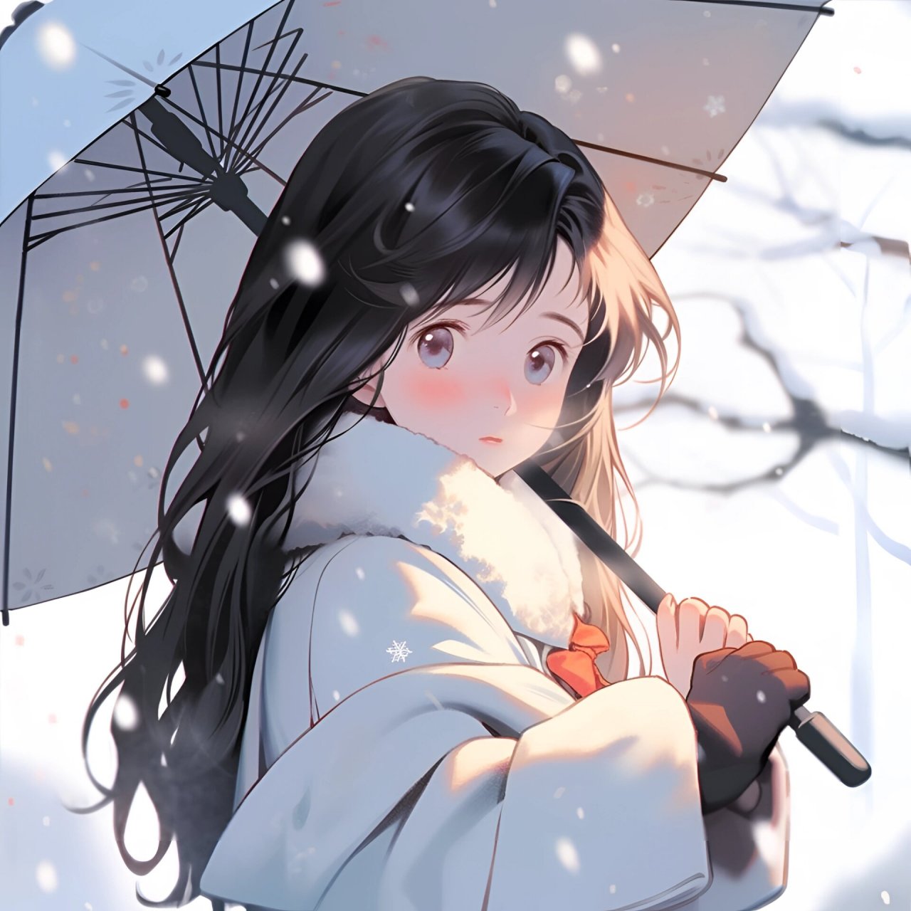 见一面吧,在这个下雪天.||情侣头像