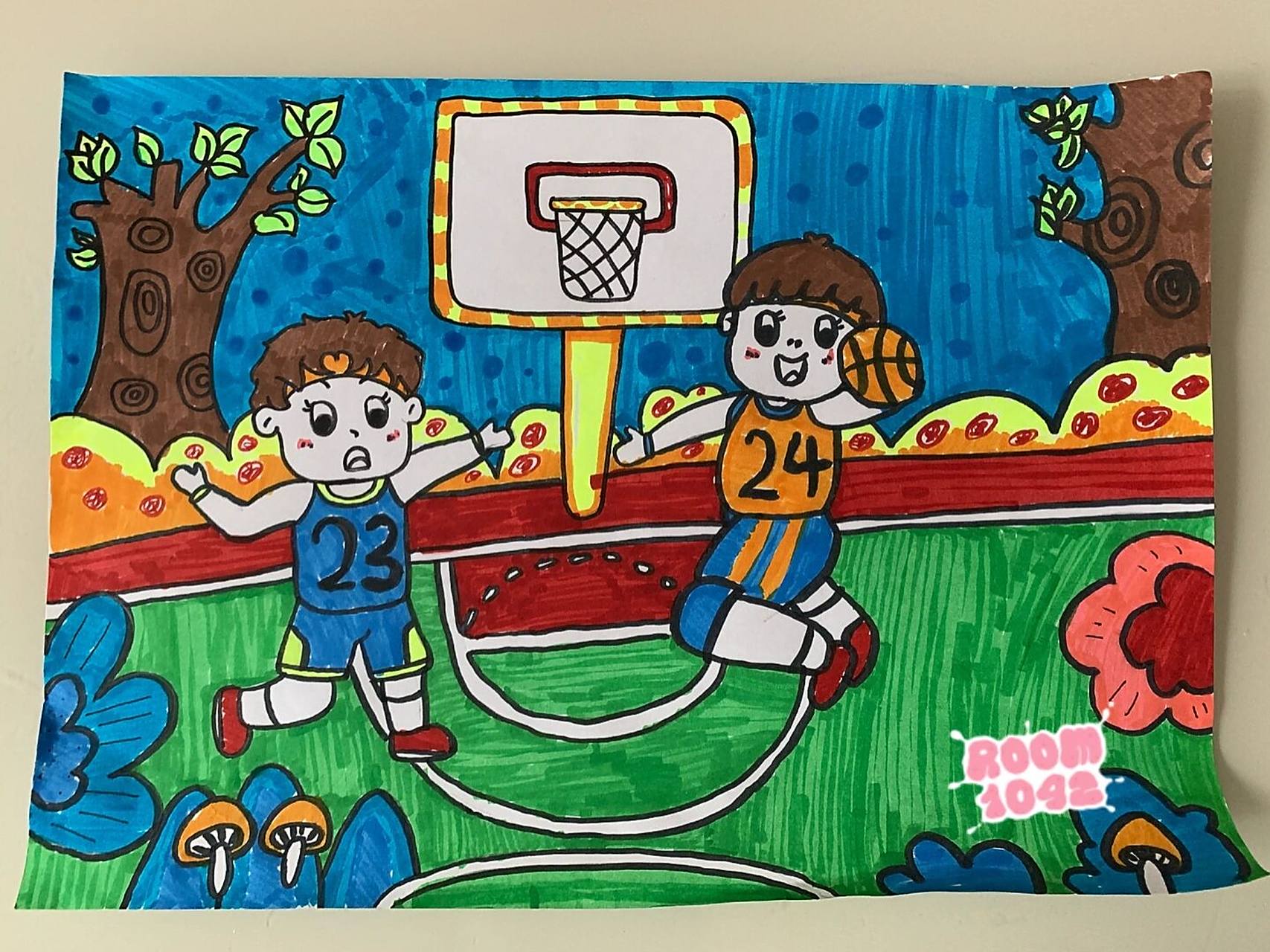 运动主题幼儿园儿童简笔画