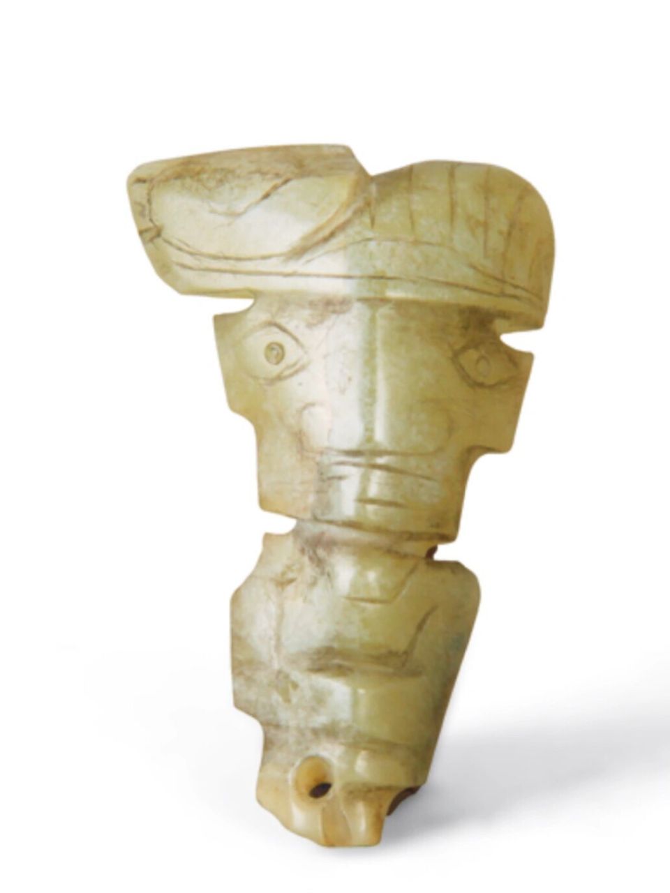 【崧泽文化 · 玉人像】南京博物院藏.