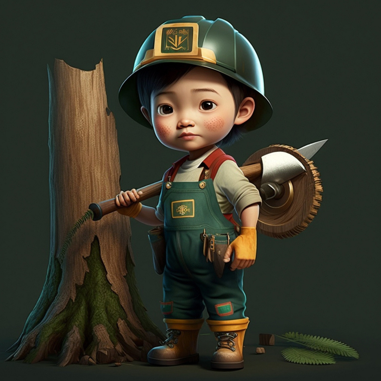 职业头像之伐木工人