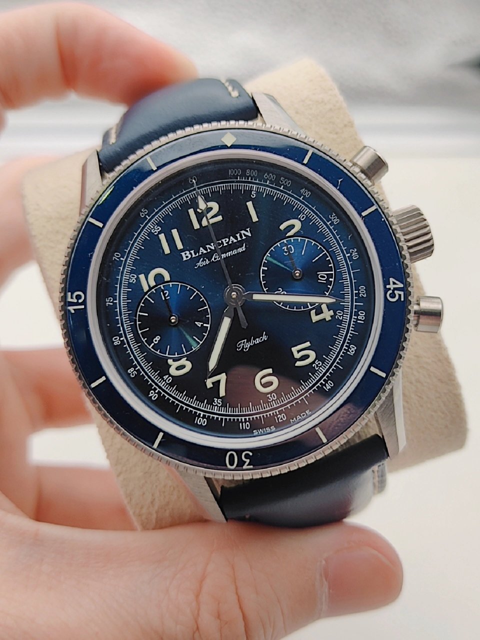 5毫米 专柜价 149500宝珀空军司令 几乎全新 价格美丽 一定到位 先到