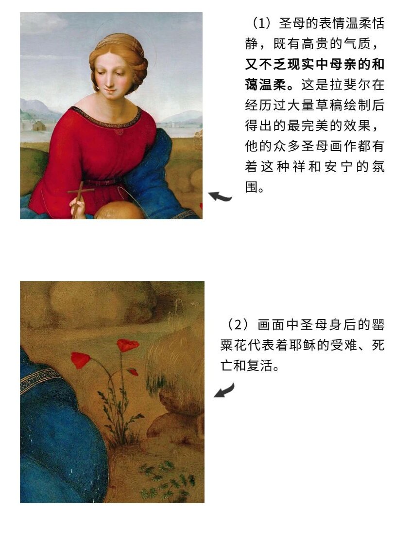 草地上的圣母作品图片