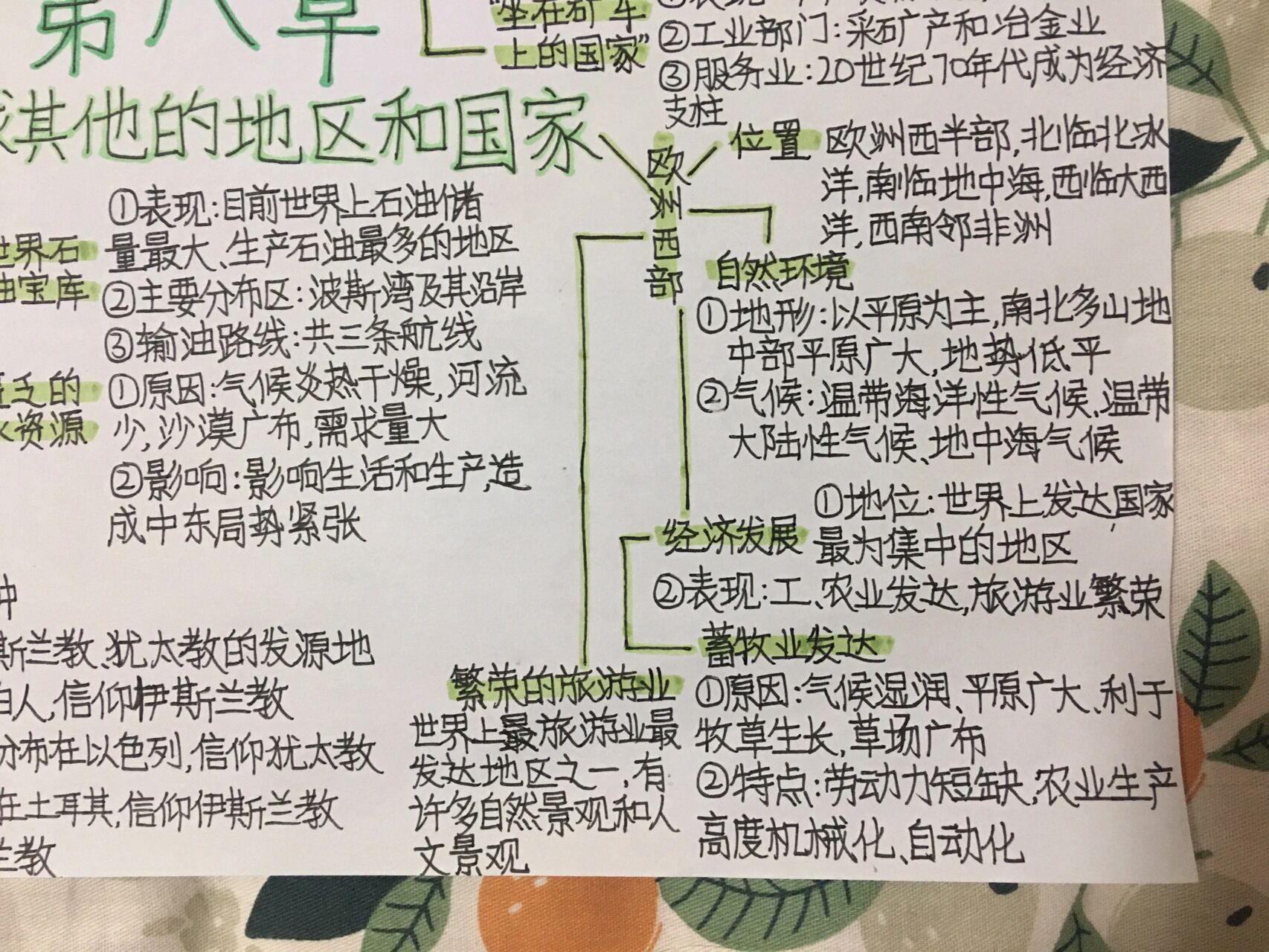 五四制六年级下册地理第八章思维导图7815 地理结束啦,下次更英语