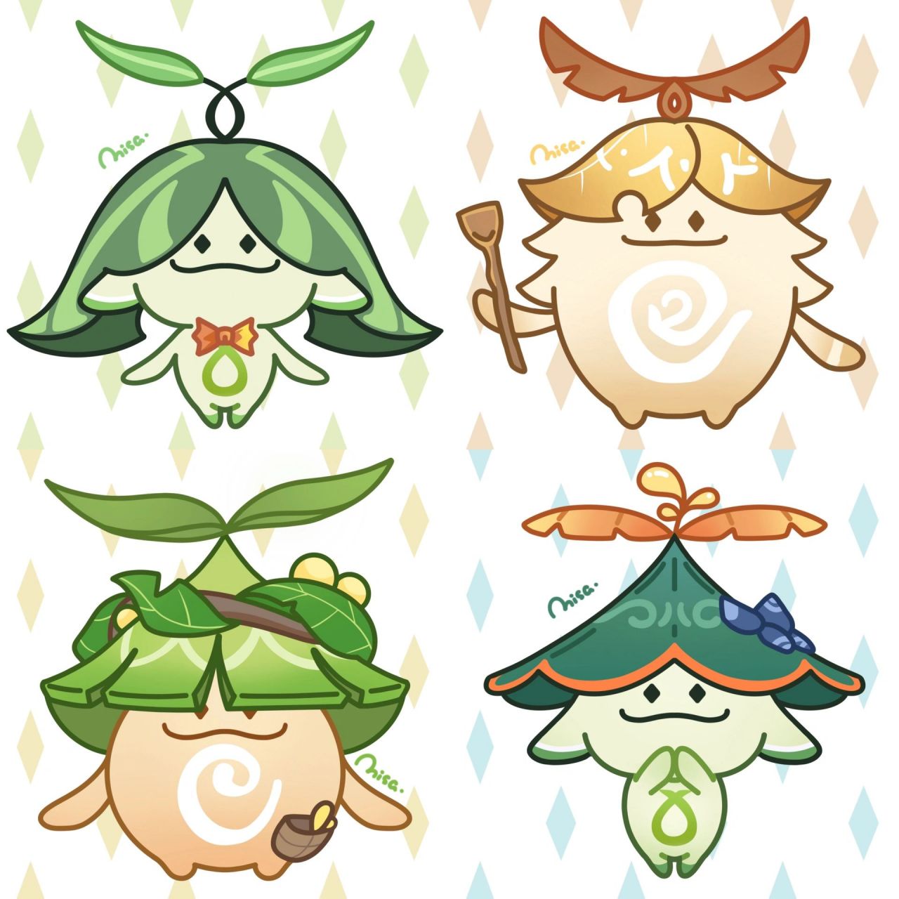 兰那罗头像|新画的四只头像 兰贡迪,兰随尼,兰那库拉,兰拉娜 一切都是