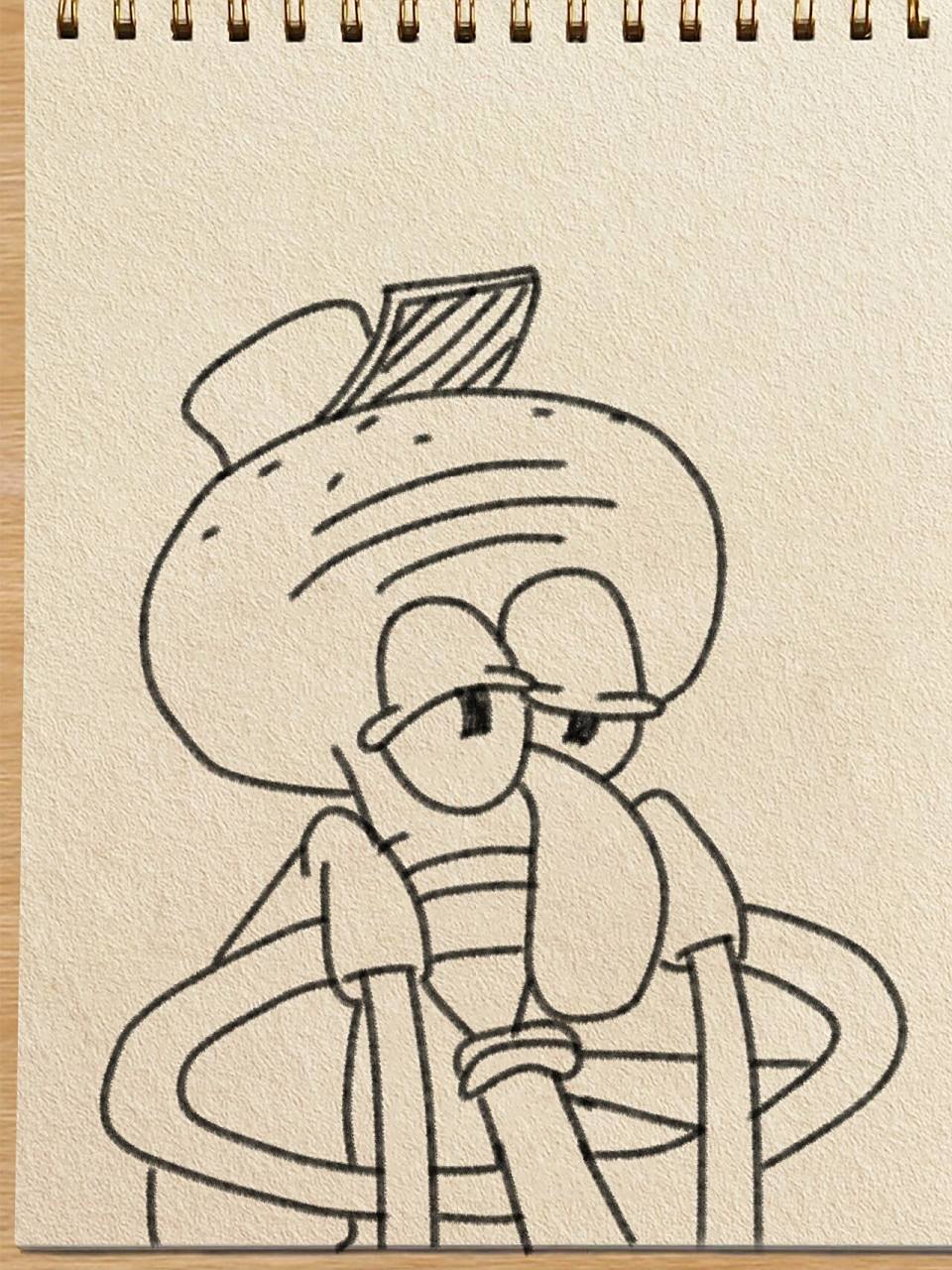 挑战画100幅章鱼哥简笔画/36