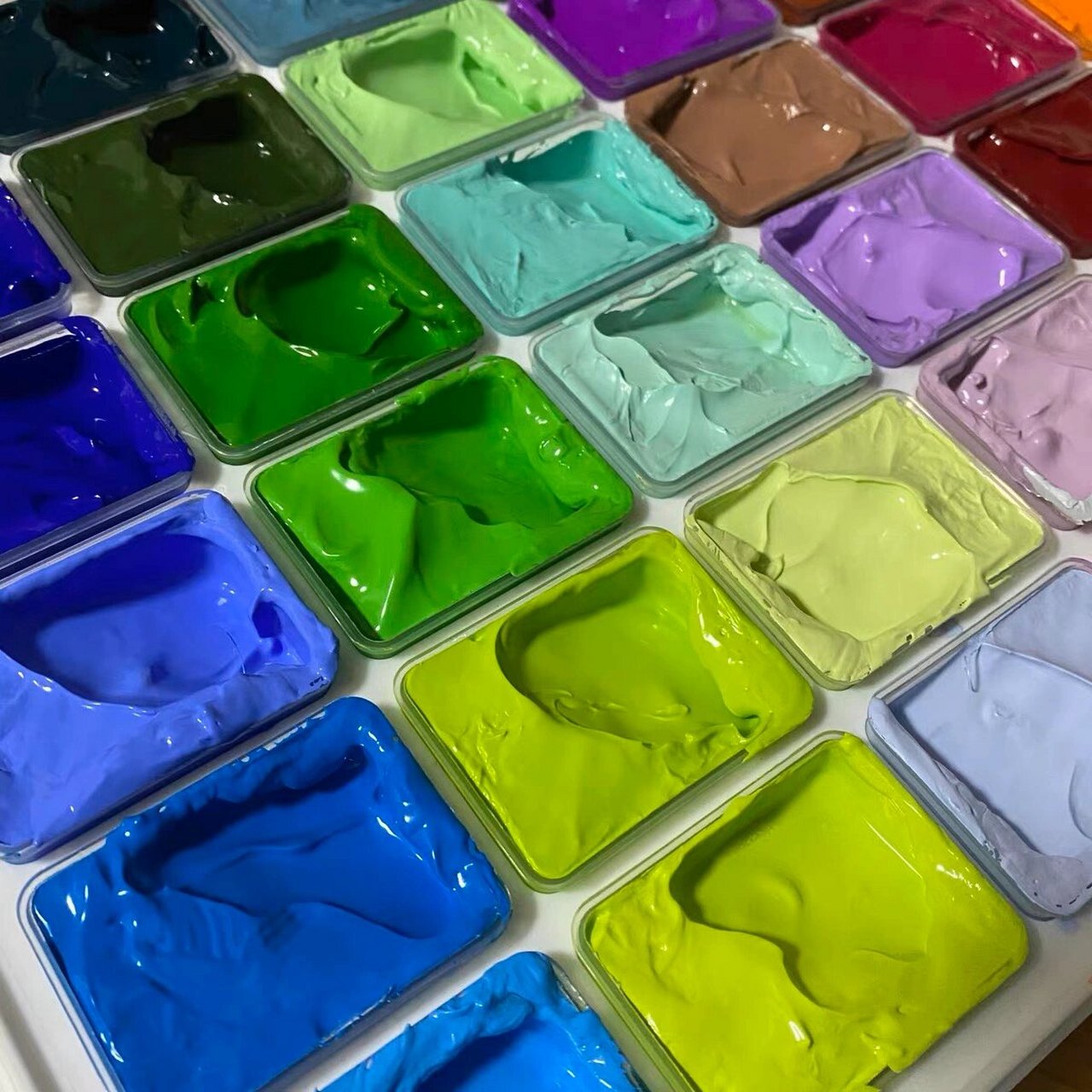 青竹水粉颜料金典黑80毫升42色 需要的滴滴#青竹# #青竹水粉颜料