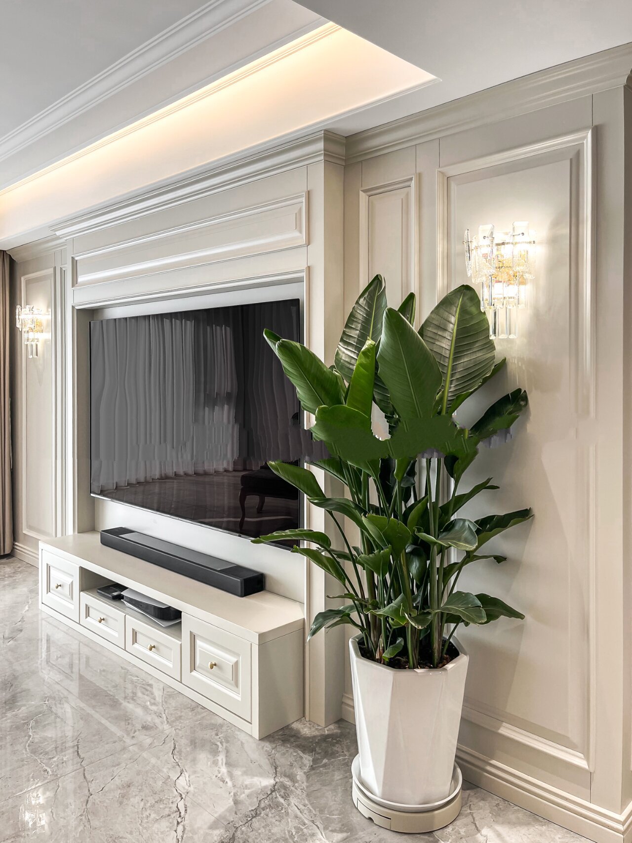 客厅电视背景墙,一整个高级到✨