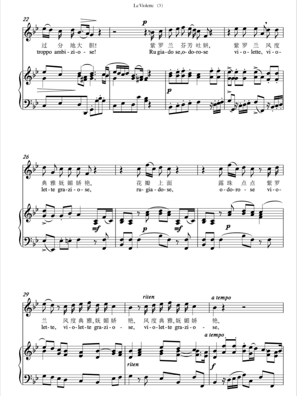声乐正谱|紫罗兰正谱 意大利歌曲紫罗兰正谱 需要的宝贝记得7815