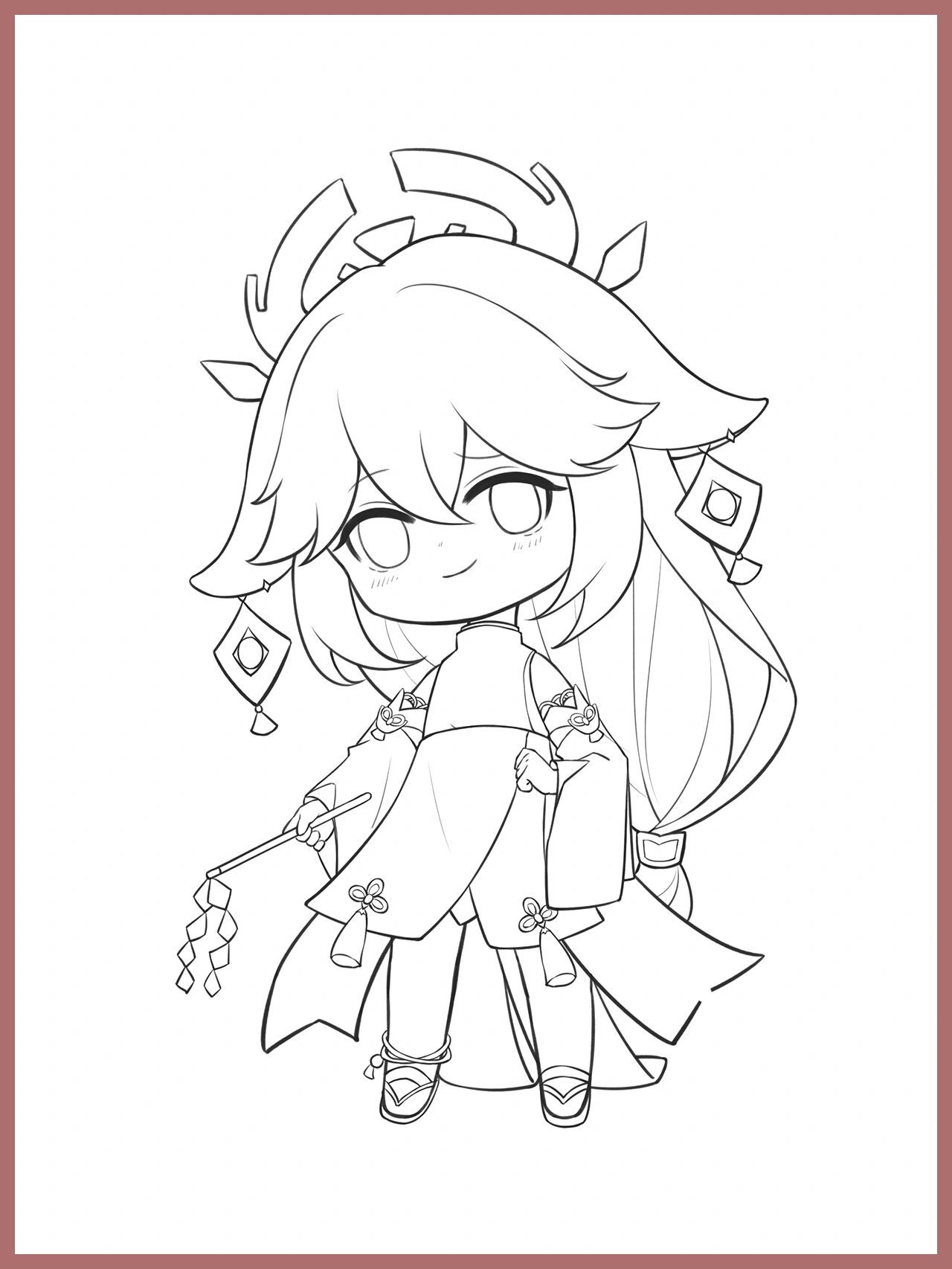 q版原神同人-八重神子 附绘画过程