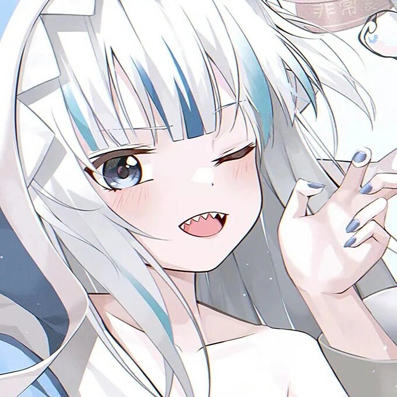 蓝色系动漫女生头像78 那就祝你我有数不尽的鲜花与浪漫   蓝色系