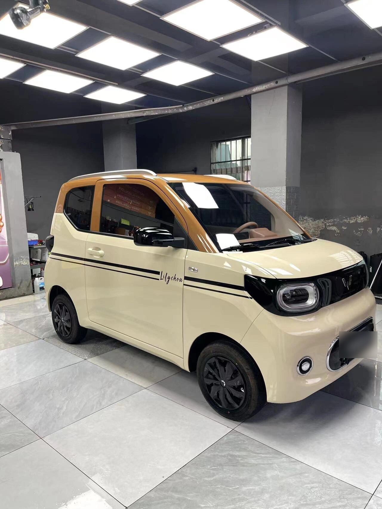 下单后收到膜去家里附近门店贴五菱迷你贴膜图片五菱宏光miniev顶配有