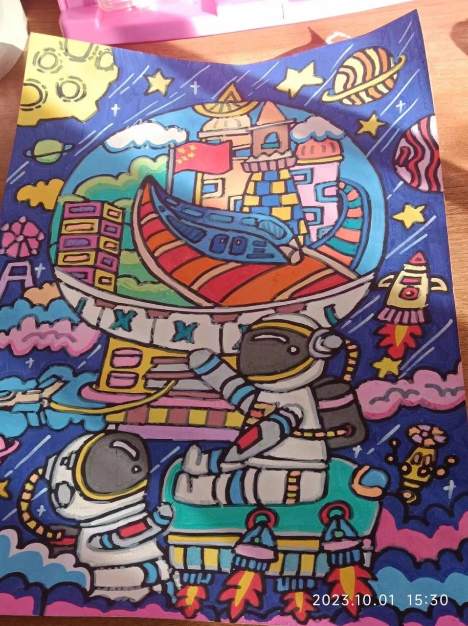 科幻画 8开素描纸 科幻科技创新八开素描纸 手绘画