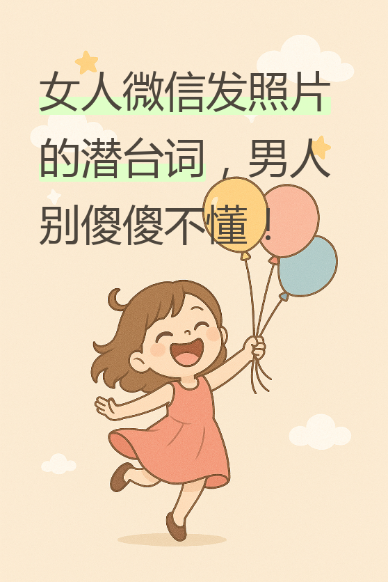 首先,女人发照片给你,说明她心