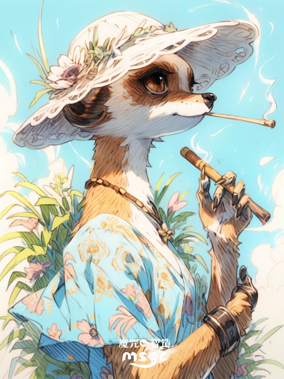 男生头像-狐獴拟人化～ai创作 其他动物太常见了,做过太多,可爱的小