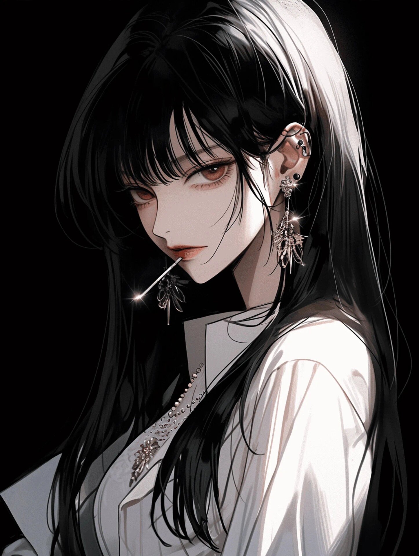 抽烟的霸气御姐头像,帅帅哒