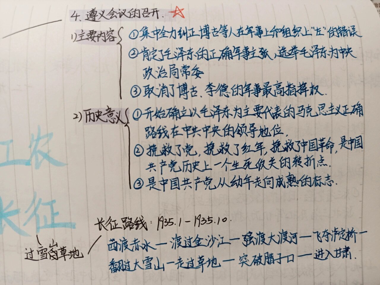 历史红军长征思维导图图片