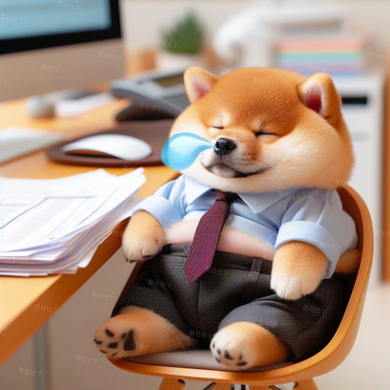 周一小肥柴壮壮打工的精神状态be like: 工作五分钟,睡觉两小时