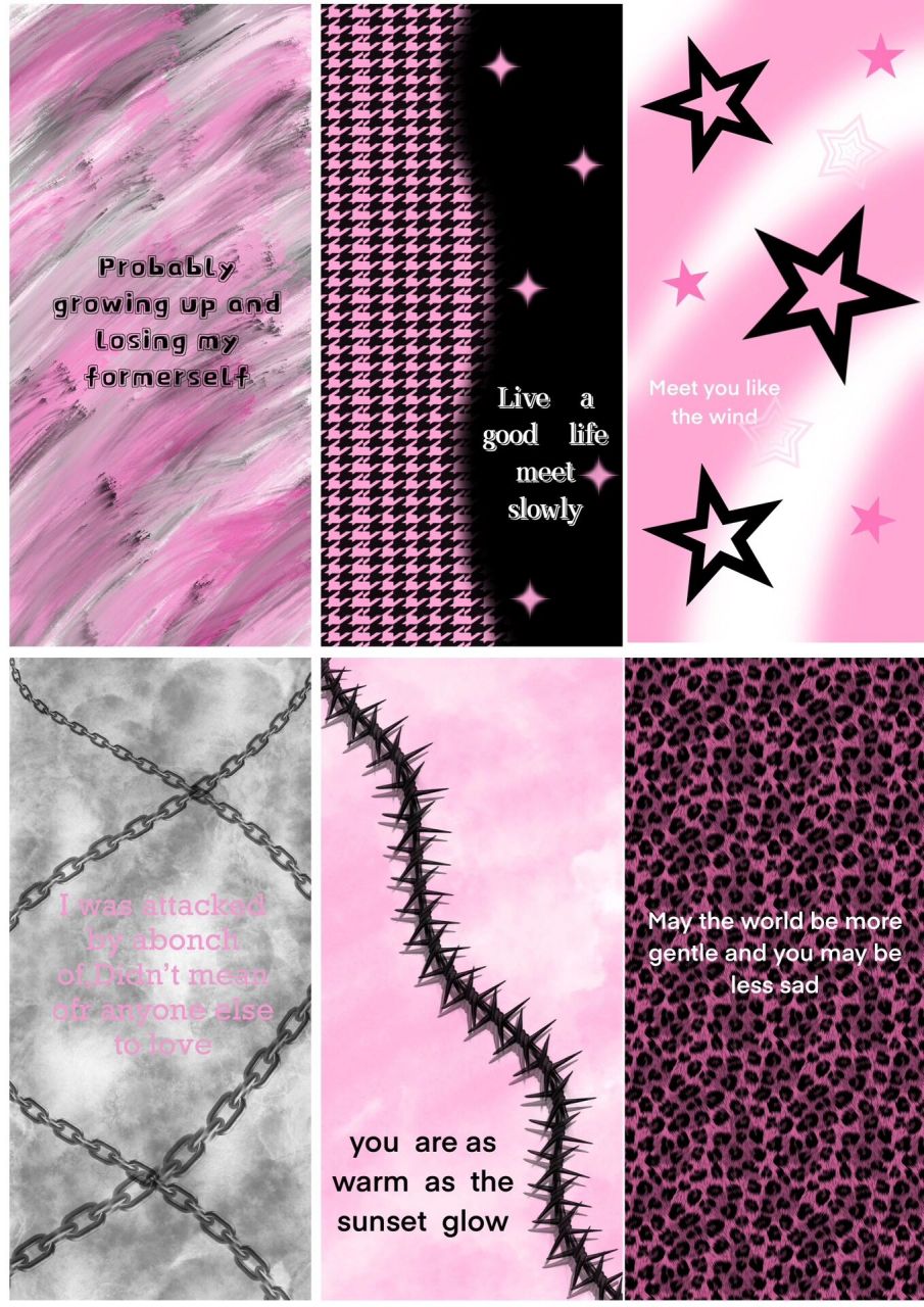 原创手机壁纸 | 黑粉系 | 辣妹酷酷壁纸ing 93多领域授权 92私自