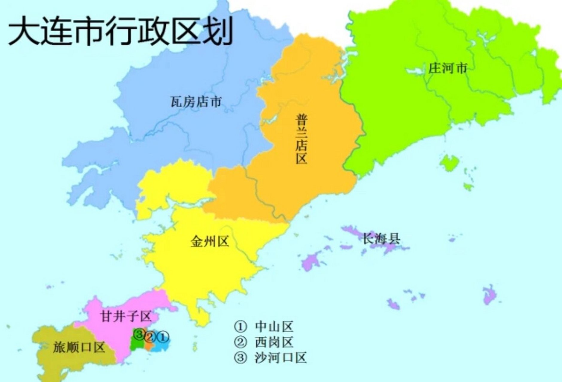 大连市地图位置图片