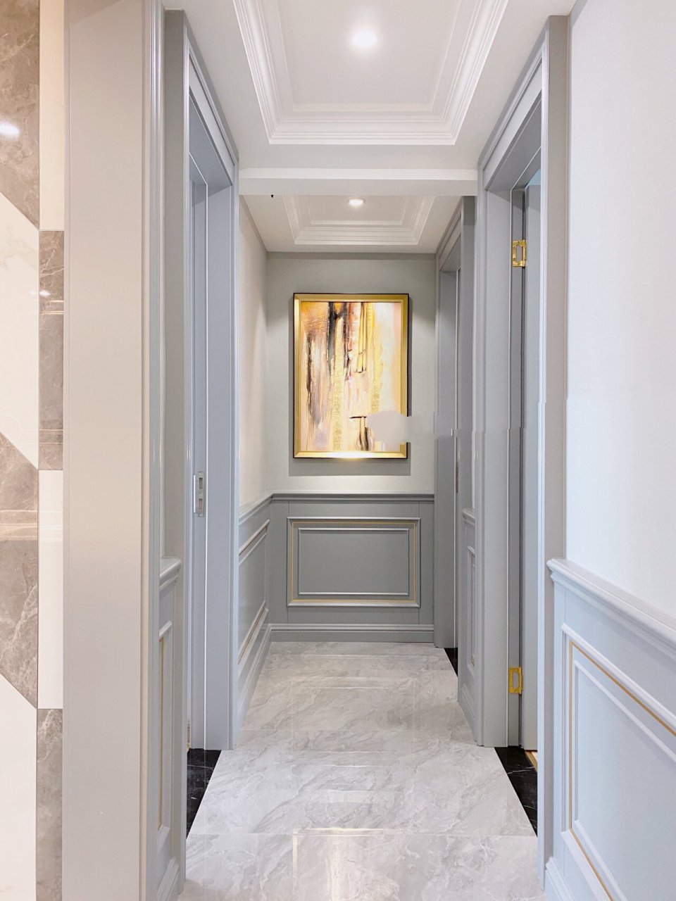 装修|全屋定制蓝灰色柜子 护墙板有多好看98 认识我的宝宝们都知道