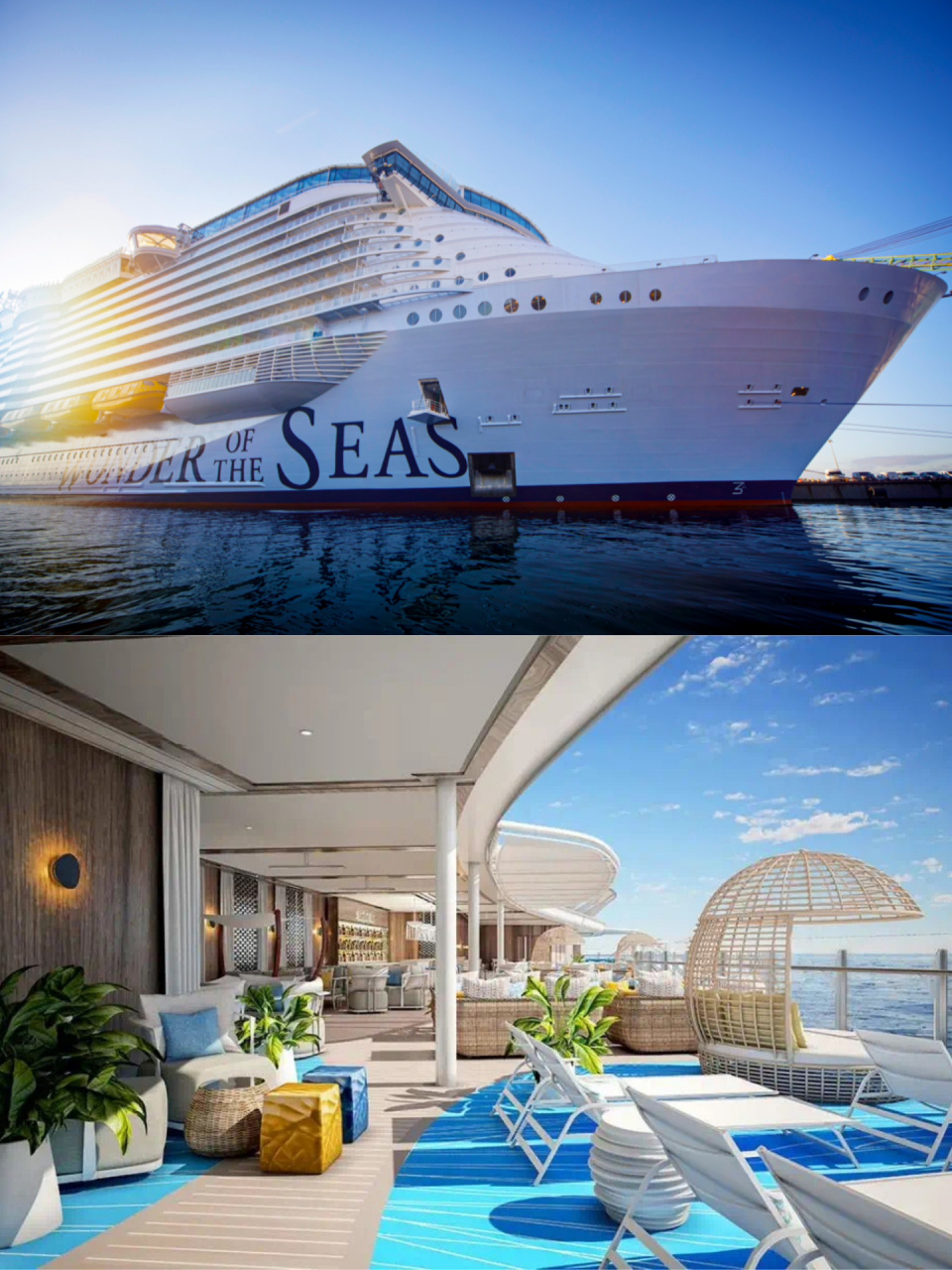 皇家加勒比的海洋奇迹号(wonder of the seas)是世界上最大的邮轮