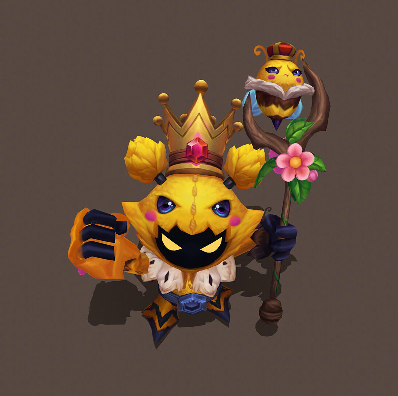 英雄联盟小蜜蜂2023皮肤#来自画师annie kwon的蜂大王 维迦 3d建模图