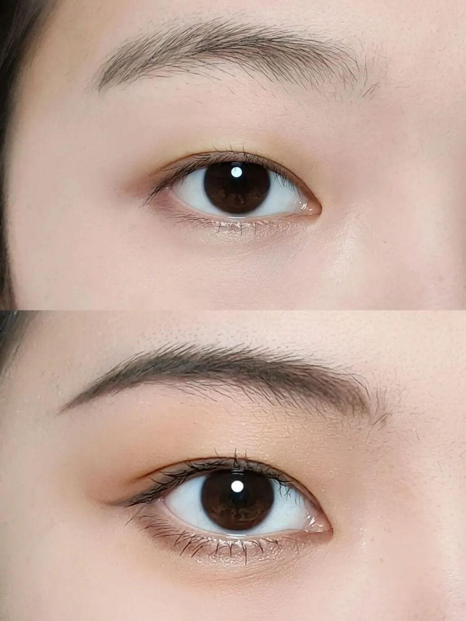 中式眼妆太绝了~ 1 先贴出开扇内双,前窄后宽,单眼皮小眼睛变→丹凤眼