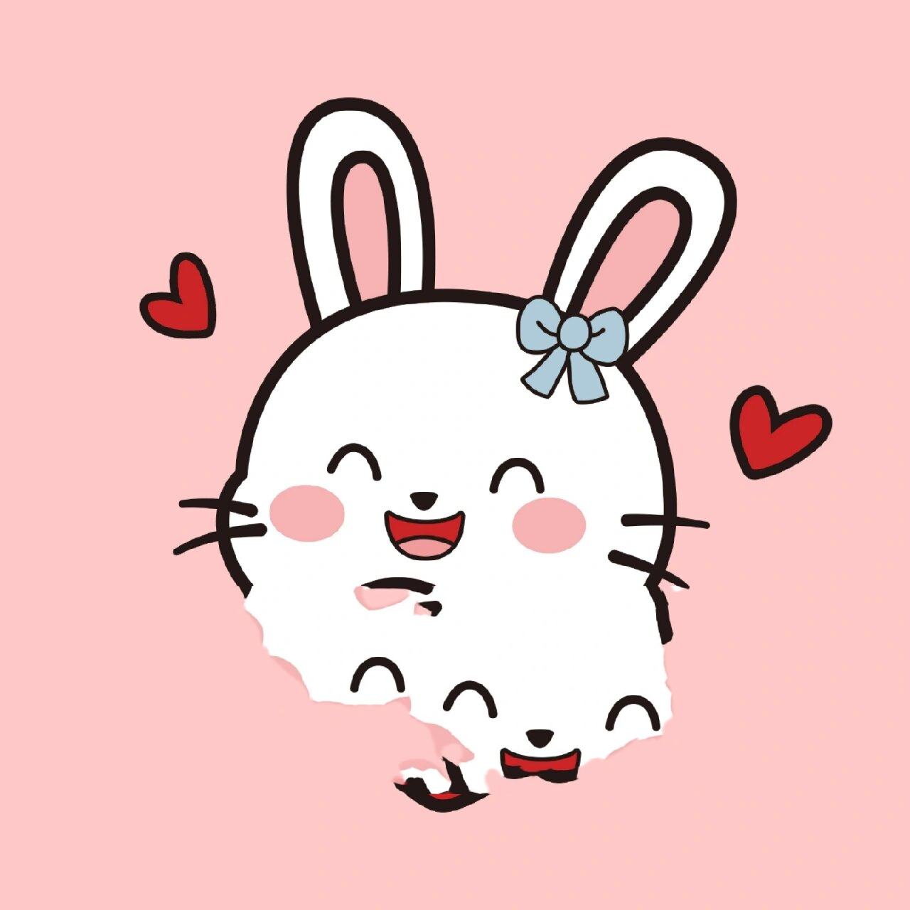 小白兔头像分享 生肖兔子 卡通兔子 苗小仙原创设计 已有版权 商用