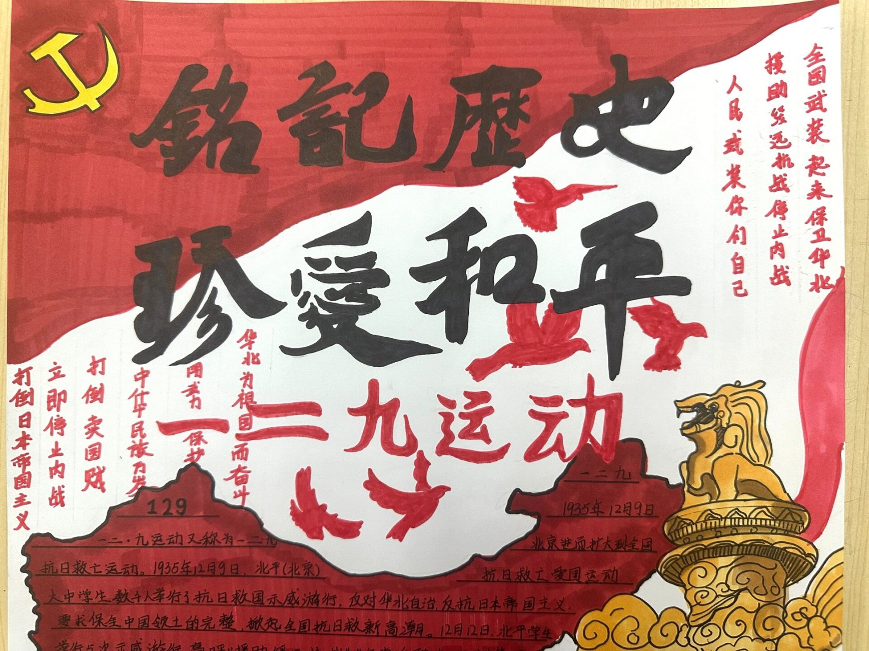 一二九师手抄报图片