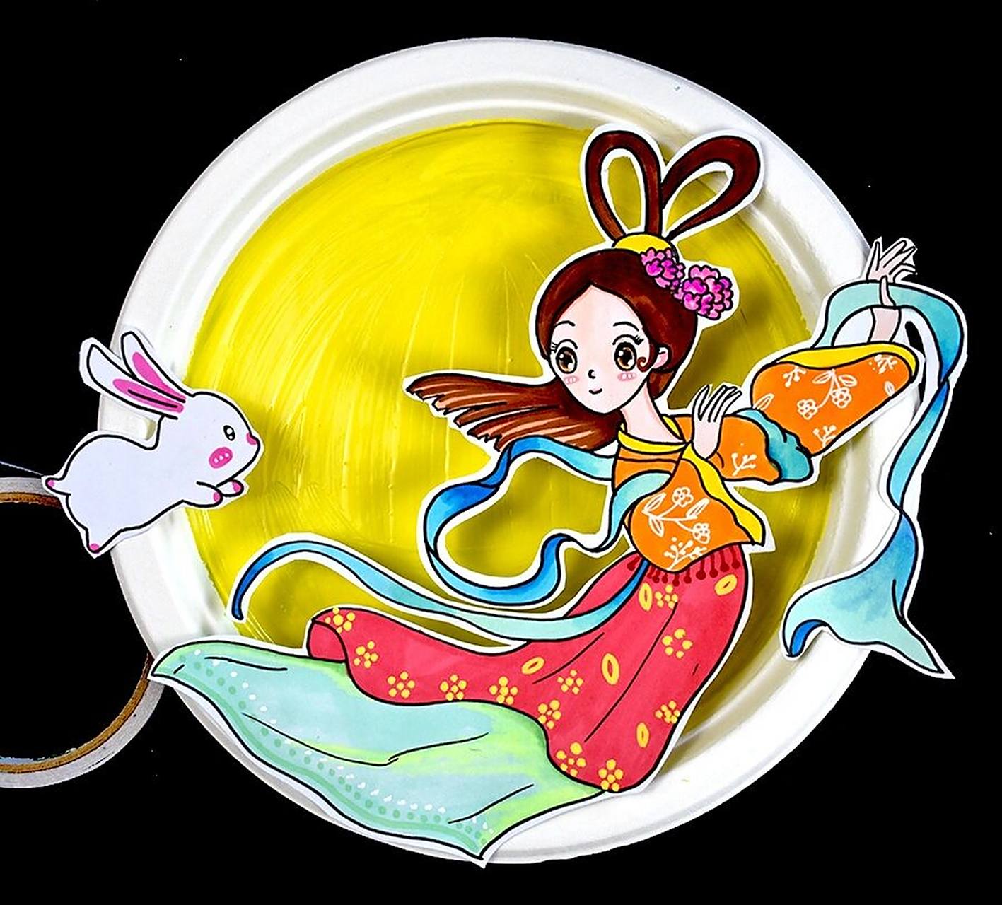 儿童画教程|嫦娥奔月 教学重难点 1.