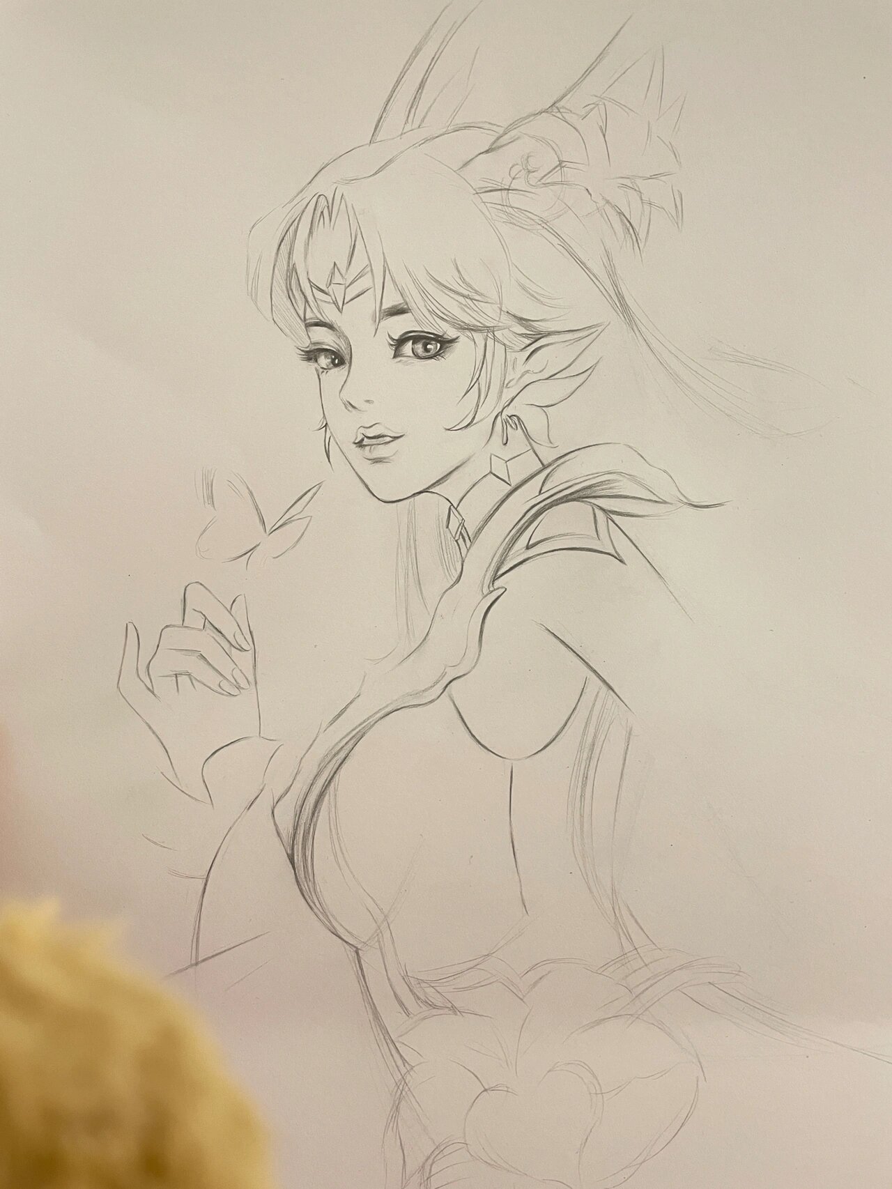 线描手稿 王者荣耀人物